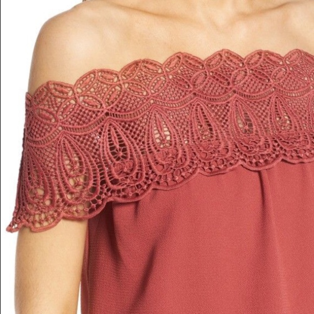 Lace off the shoulder top